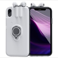 Wireless headset storage Chargeable Case For airpod Charging bin Phone Case for iphone X XS XR XS MAX with car holder