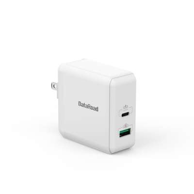 DataRoad 2 port Fast high speed USB C charger 60W  Type C USB Charger european ce rohs certified QC3.0 PD Quick Charger