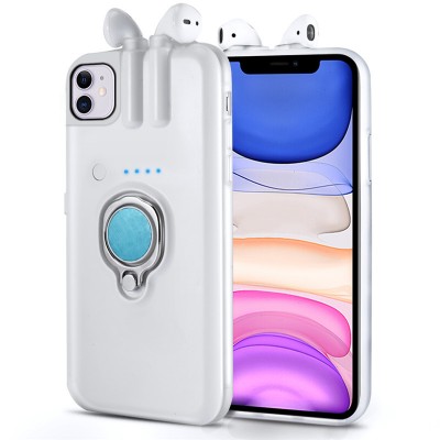 DataRoad smart battery case apple for airpods 1 2,Chargeable Case For airpod Charging bin Phone Case for iphone 11 pro max XS XR